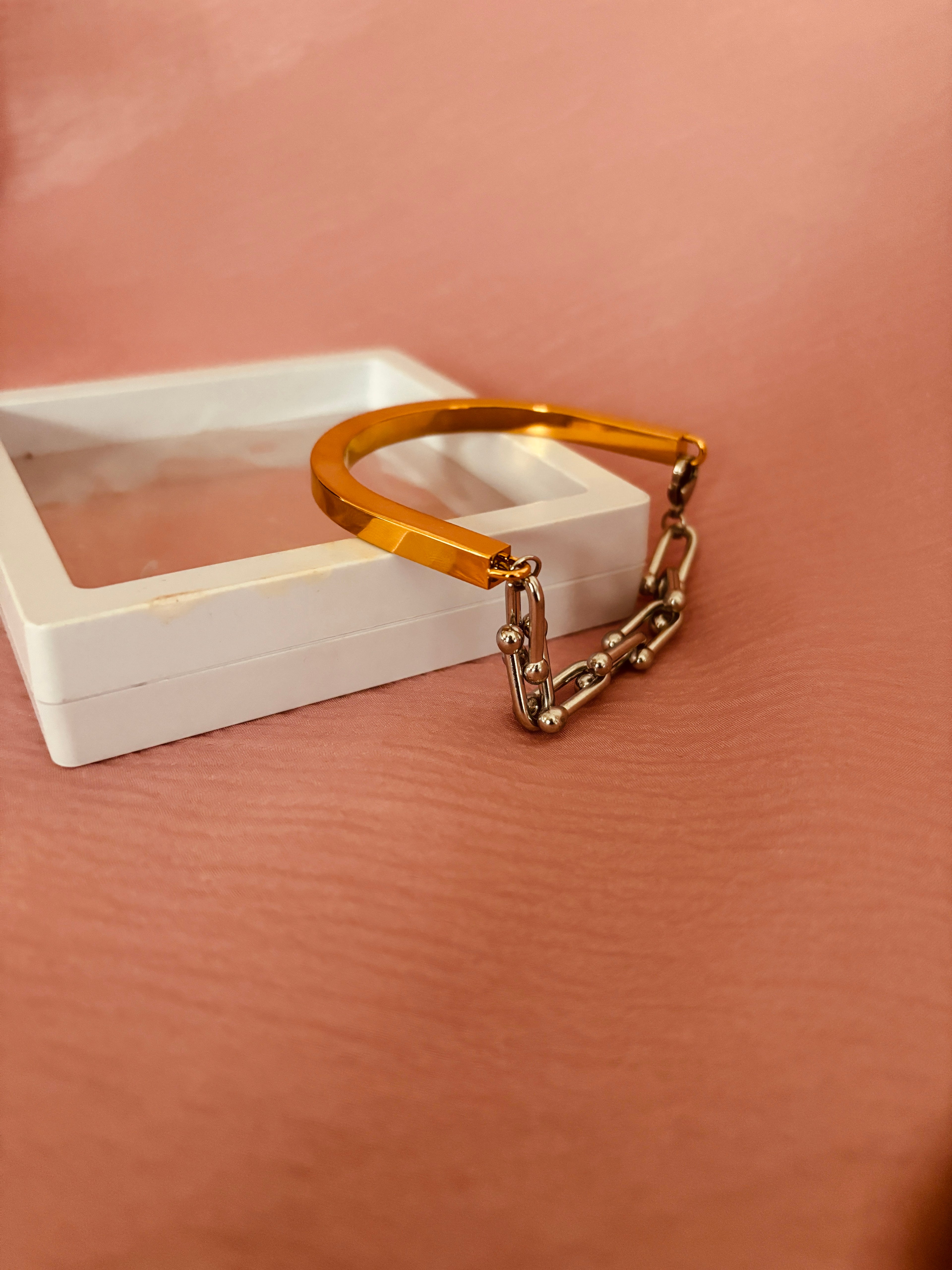 Gold & Silver Chain Cuff