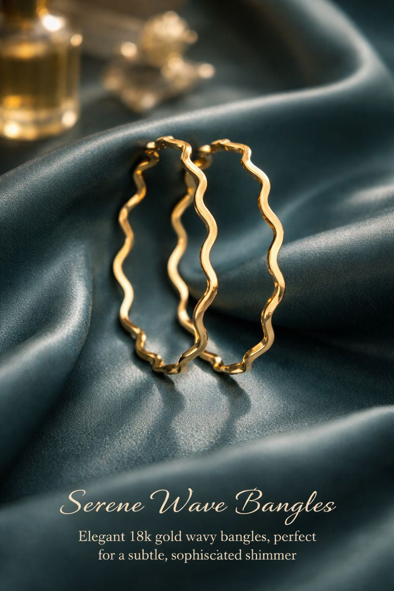 Serene wave bangles
