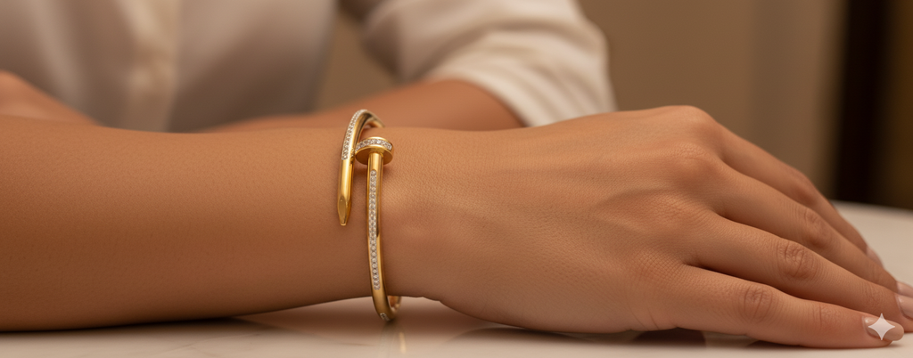The Helix Gold Bangle