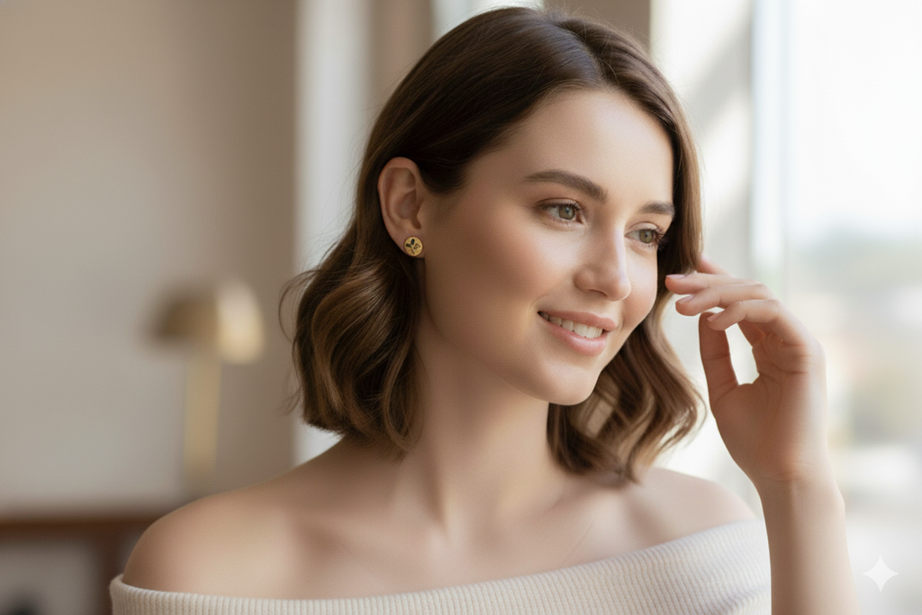 Verdant Heart Drop Earrings