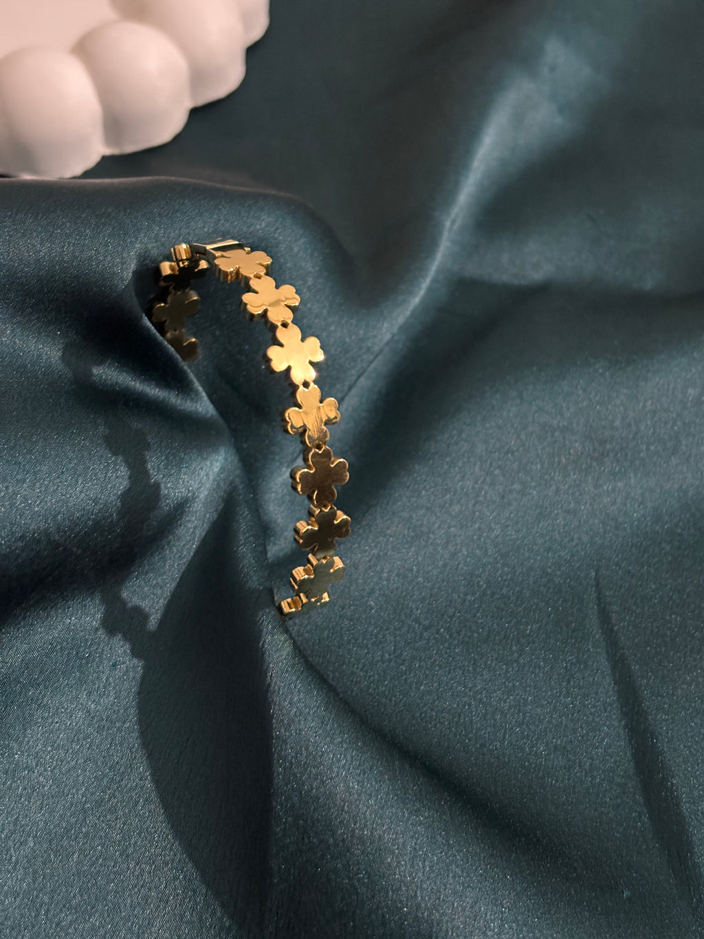 Lucky Clover Gold-Tone Bracelet