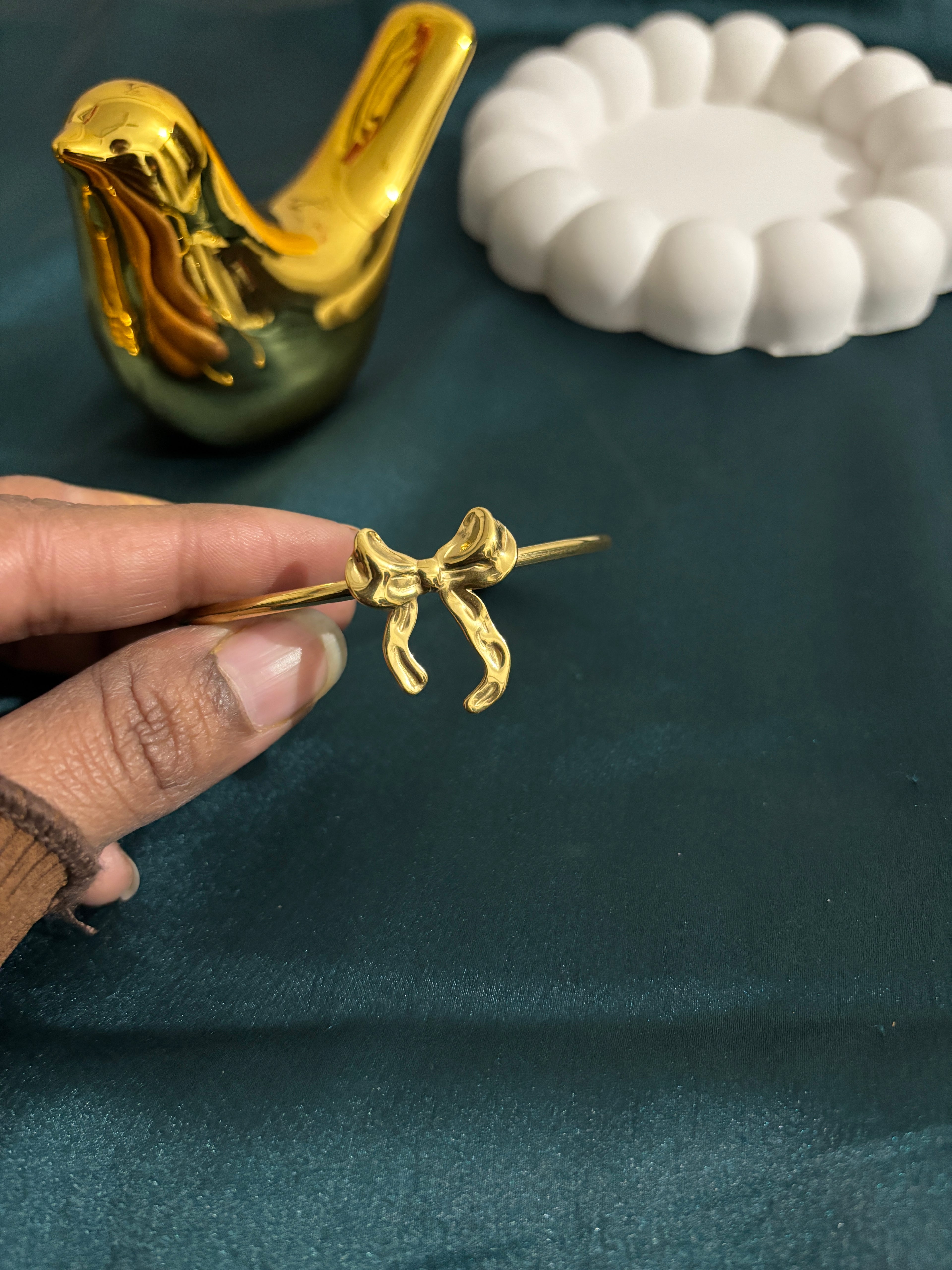 Charming Bow Gold-Tone Bracelet