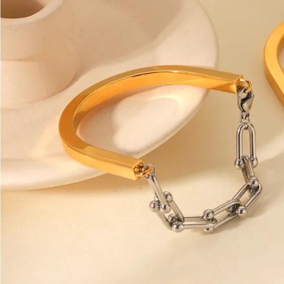 Gold & Silver Chain Cuff