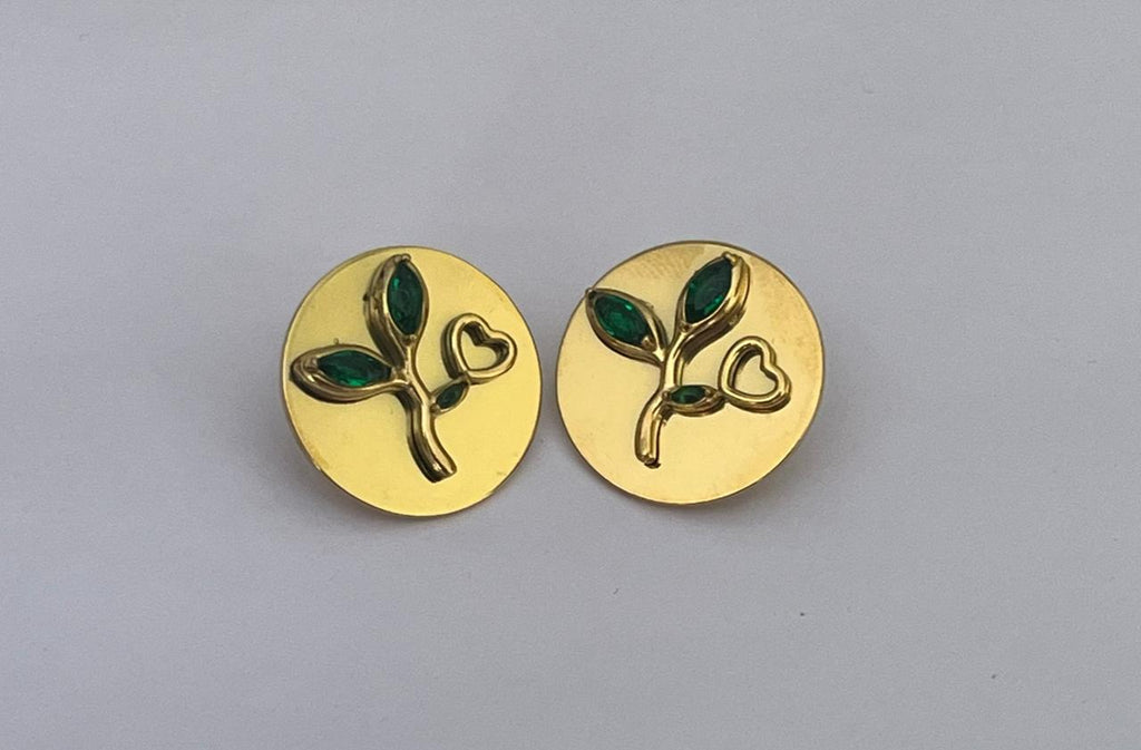 Verdant Heart Drop Earrings