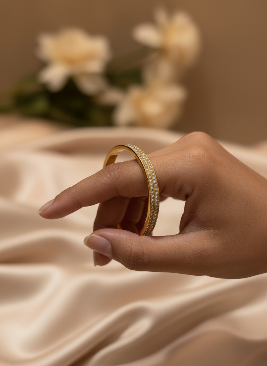 Model Hand Wearing Bracelet