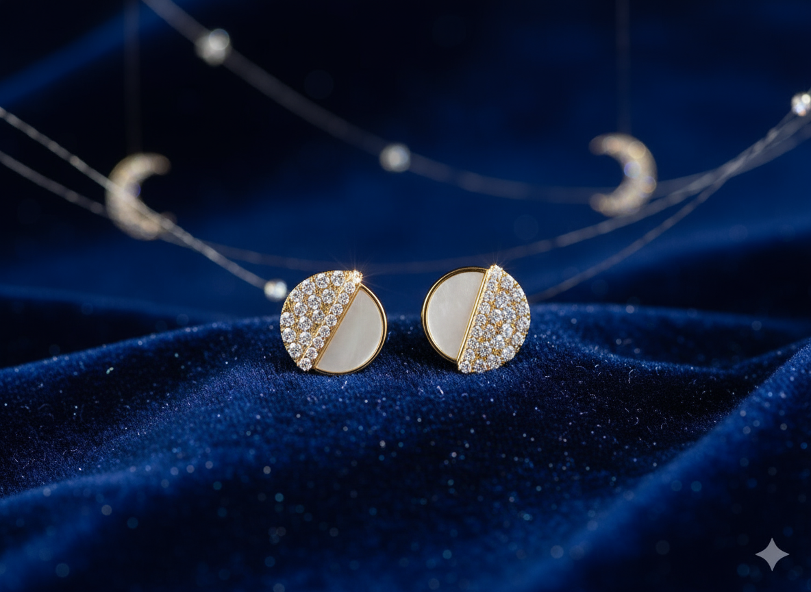 The Lunar Pavé Studs - Enhanced